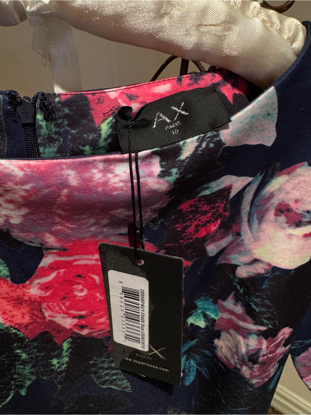 Ax Paris Navy & Rose Floral Midi Dress — image 5 of 5